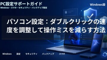 パソコン設定:ダブルクリックの速度を調整して操作ミスを減らす方法