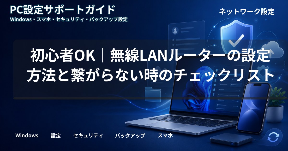初心者OK｜無線LANルーターの設定方法と繋がらない時のチェックリスト